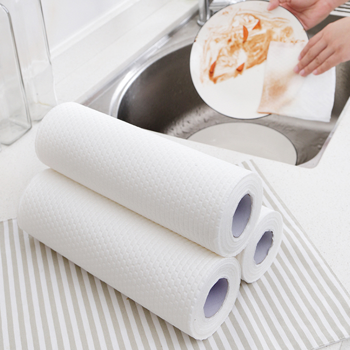 Nonwoven bamboo fiber cleaning kitchen cloth dish towels