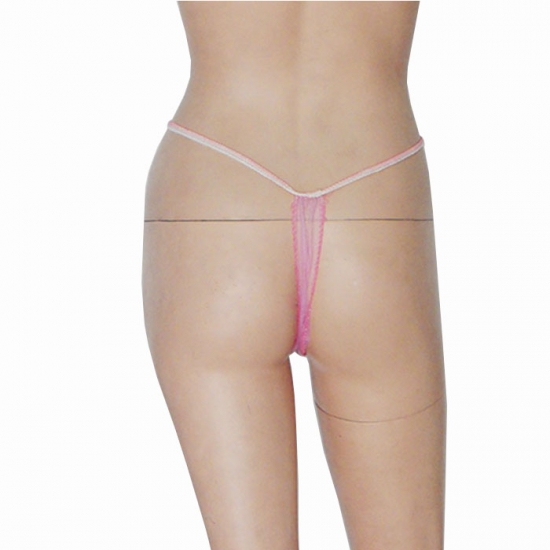 Disposable g-string for spray tanning