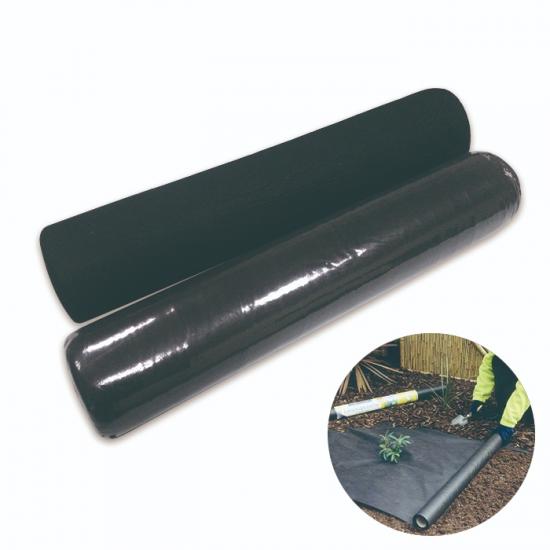 Black nonwoven weed control fabric